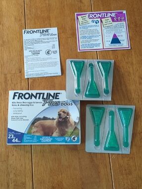 Frontline Plus for Dogs - Flea & Tick Treatment (23-44 lbs) - 6 Doses Only!